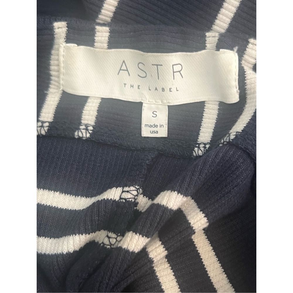 ASTR The Label Women's Blue & White Boat Neck Striped Bodycon Mini Dress Small - Picture 5 of 6